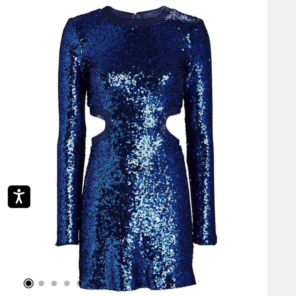 STAUD dolce cut out sequin mini dress
